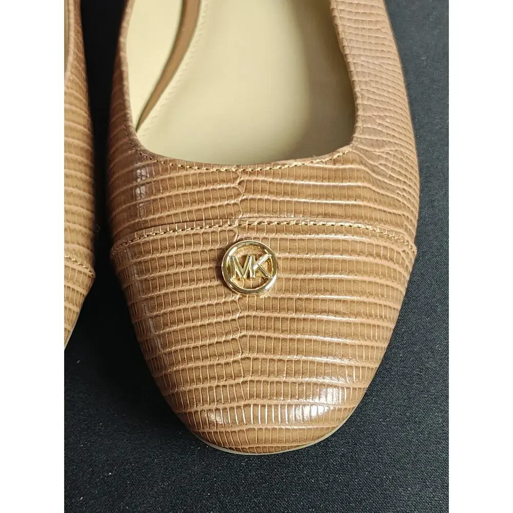 MICHAEL KORS Women's 7.5 Brown Textured Flats New